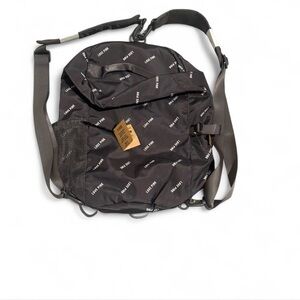 PINK Victoria's Secret Black Logo-Print Crossbody Backpack